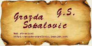 Grozda Šopalović vizit kartica